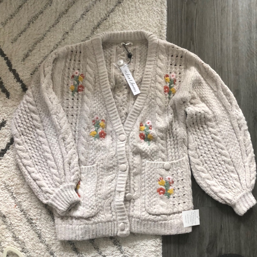 Amaryllis Button Down Cardigan in Wheat NWT Size S